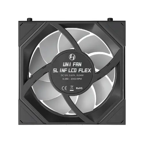 Lian Li Σετ ανεμιστήρων Fan Pack 3-in-1 - SL-INF FLEX LCD - Μαύρο, Reverse - 5