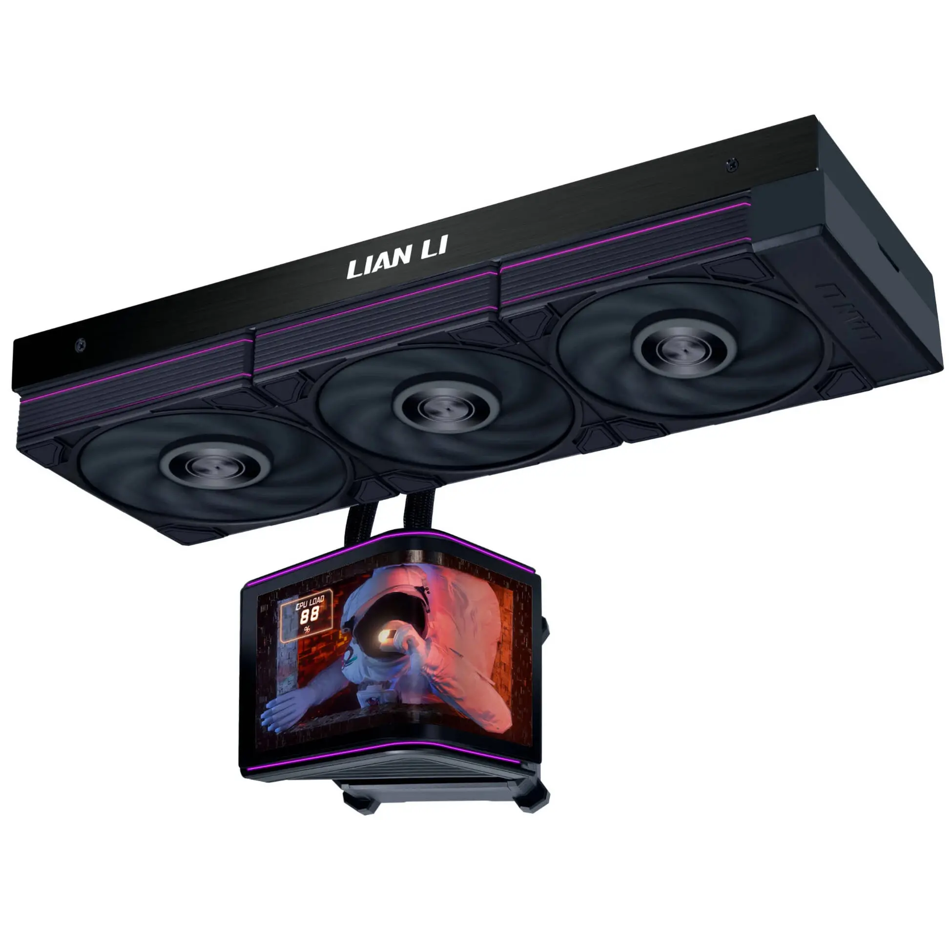 Lian Li водно охлаждане HydroShift II OLED Curved 360 UNI FAN P28 - Black