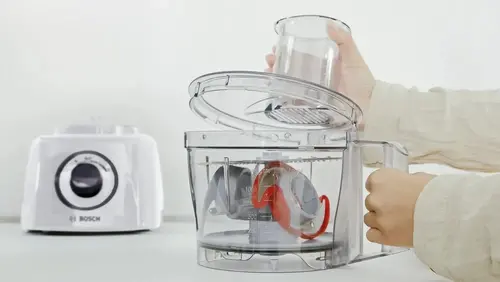 Robot de bucătărie, Bosch MCM3230W, Compact food processor MultiTalent 3; Alb; 800 W, Setări comutator: 2 trepte; Capacitate bol: 2.30 l, Blender - 5