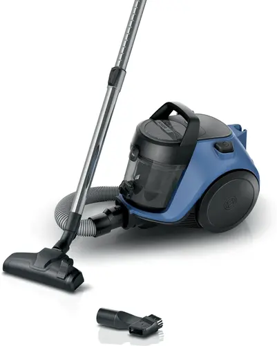 Ηλεκτρική σκούπα, Bosch BGC05LBU2, SER2, Bagless vacuum cleaner Cleann’n, μπλε/μαύρο, 700W, 1 βούρτσα επίπλων και στόμιο για γωνίες, 76 db(A), 1,5 - 1