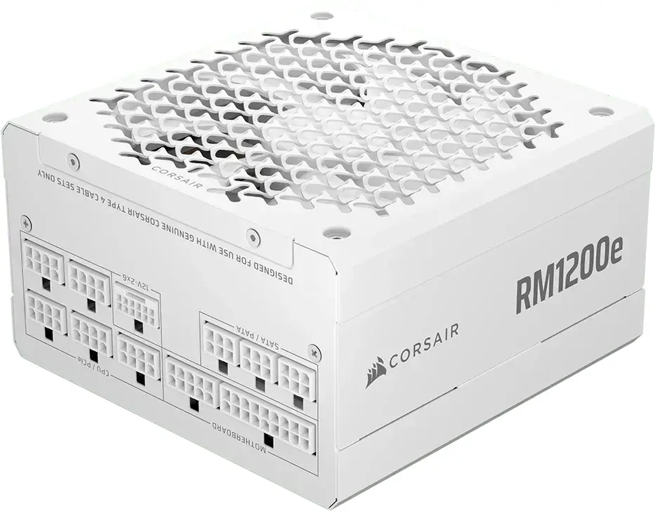 Захранващ блок Corsair RM1200e White 1200W 80+ Gold ATX 3.1, Fully Modular - image 1