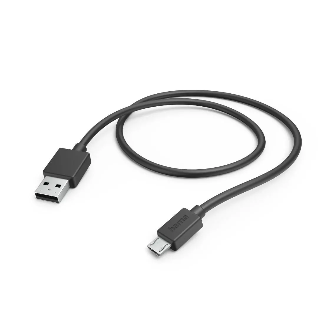 HAMA Καλώδιο USB-A - Micro-USB, 1 m, μαύρο
