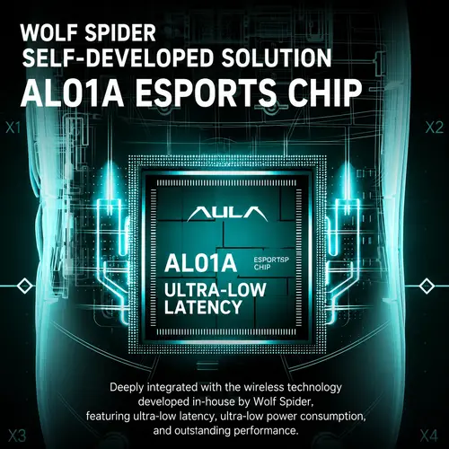 Aula професионална геймърска мишка Wireless Gaming Mouse SC800 MAX - 8K, Dark Night Black - 2