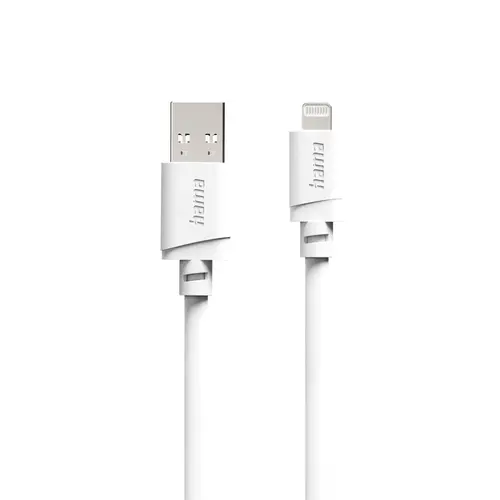 HAMA Кабел за зареждане USB-А -Lighntning , 2 m, Бял - 1