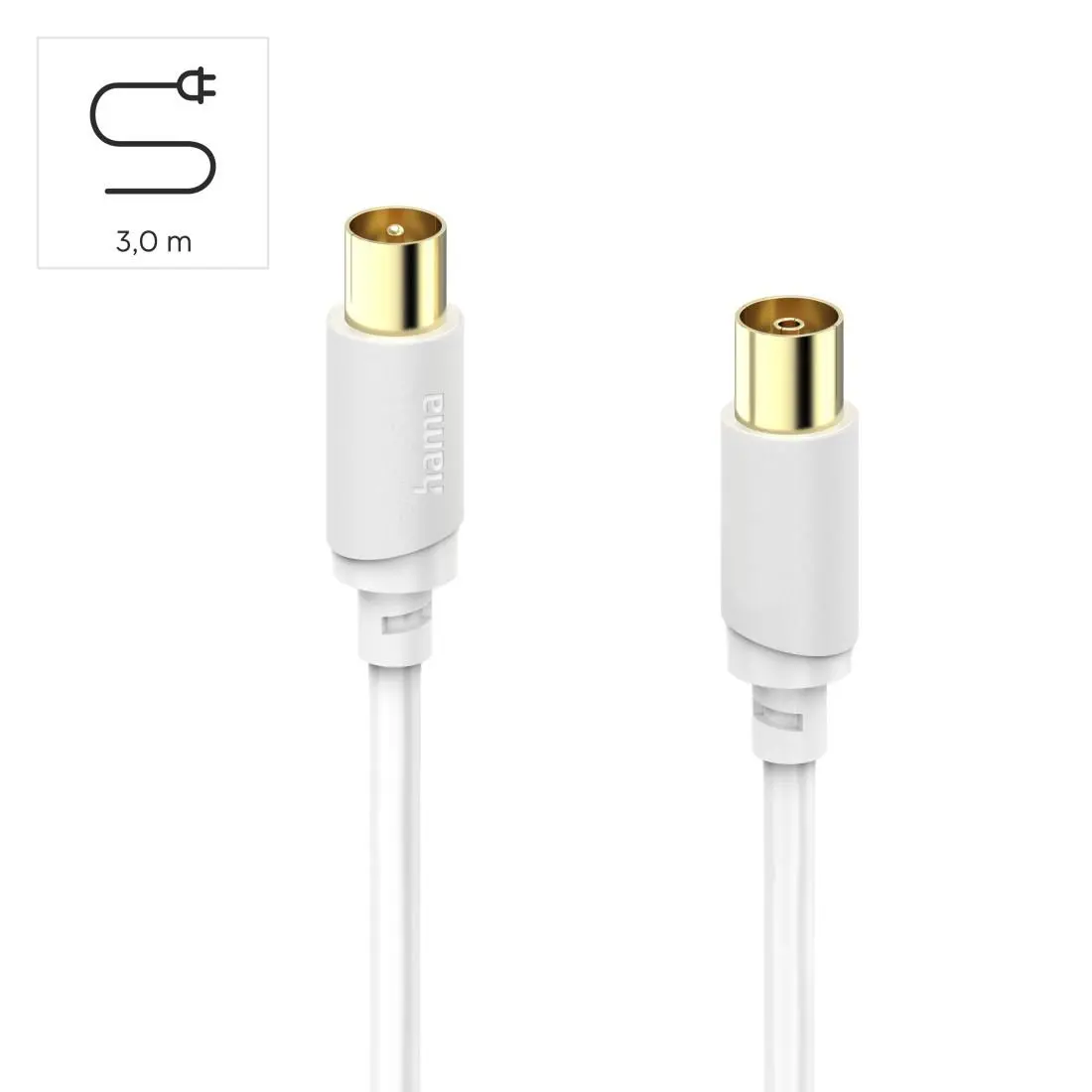HAMA Коаксиален антенен кабел, позлатен, 3,0 м, 120 dB - image 4
