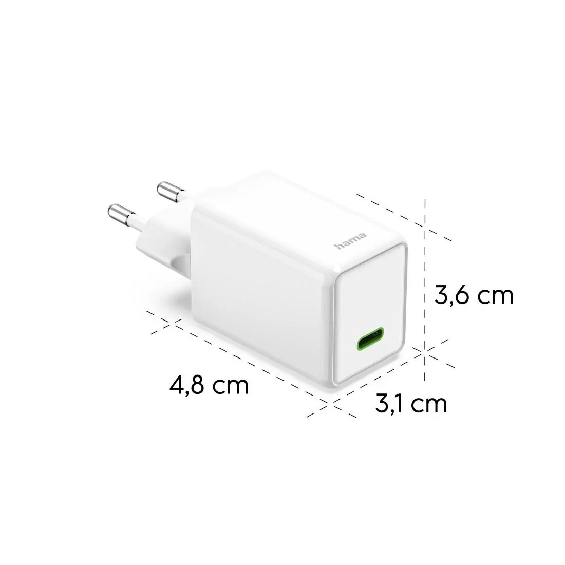 HAMA Încărcător rapid, 40–60 W, GaN, USB-C, PD, Dynamic Fast Charger, alb - image 8