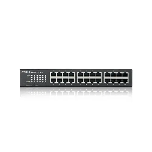 Комутатор, Zyxel GS1100-24Ev4  Unmanaged + 24 port Gigabit Unmanaged Switch v4