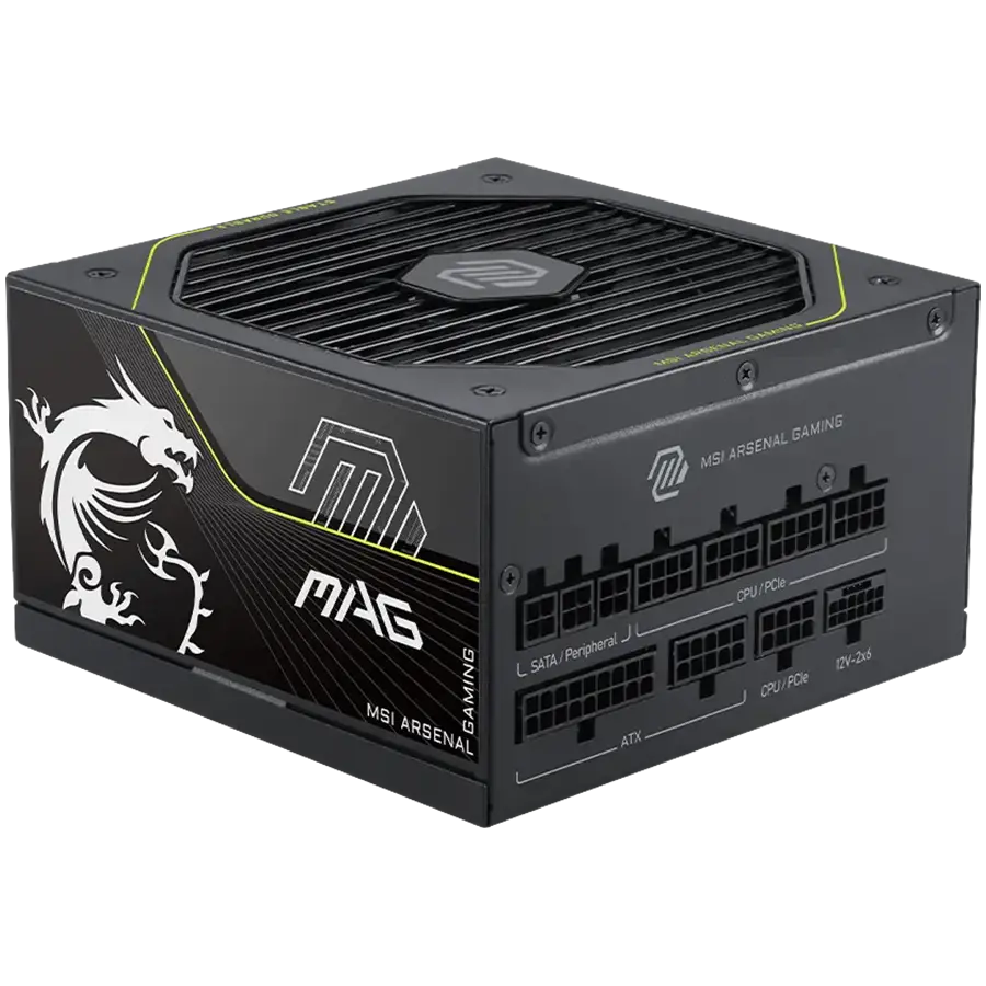 MSI MAG A1000PLS PCIE5, 1000W, 80 Plus Platinum, Fully Modular, ATX 3.1, 135mm Fluid Dynamic Bearing Fan, Protections: OCP/OTP/OPP/SCP/OVP/UVP/SIP/NLO, Dimensions: 150mmx150mmx86mm, 10Y Warranty - image 1