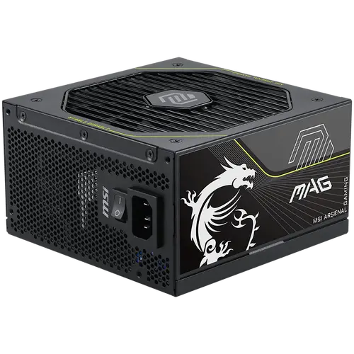MSI MAG A1000PLS PCIE5, 1000W, 80 Plus Platinum, Fully Modular, ATX 3.1, 135mm Fluid Dynamic Bearing Fan, Protections: OCP/OTP/OPP/SCP/OVP/UVP/SIP/NLO, Dimensions: 150mmx150mmx86mm, 10Y Warranty - 3