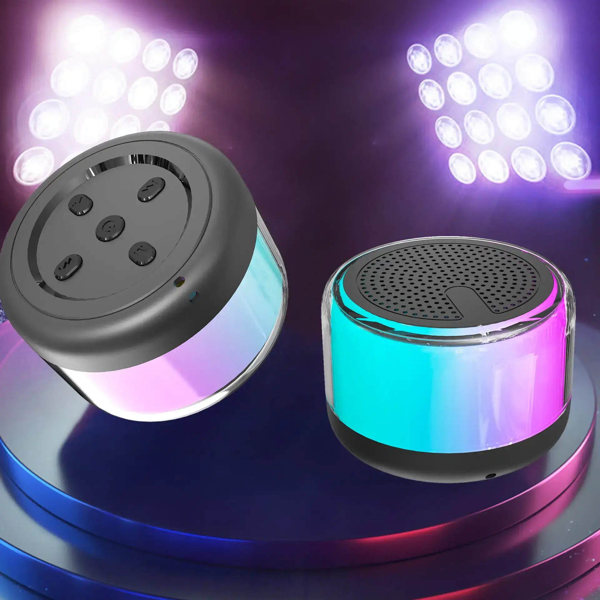 Boxă Bluetooth Denver BTP-103, cu iluminare RGB și opțiune de asociere TWS - image 6