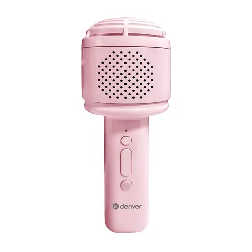 Microfon karaoke Bluetooth Denver KMS-30RO ROSE cu difuzor integrat și partea superioară pufoasă - 2
