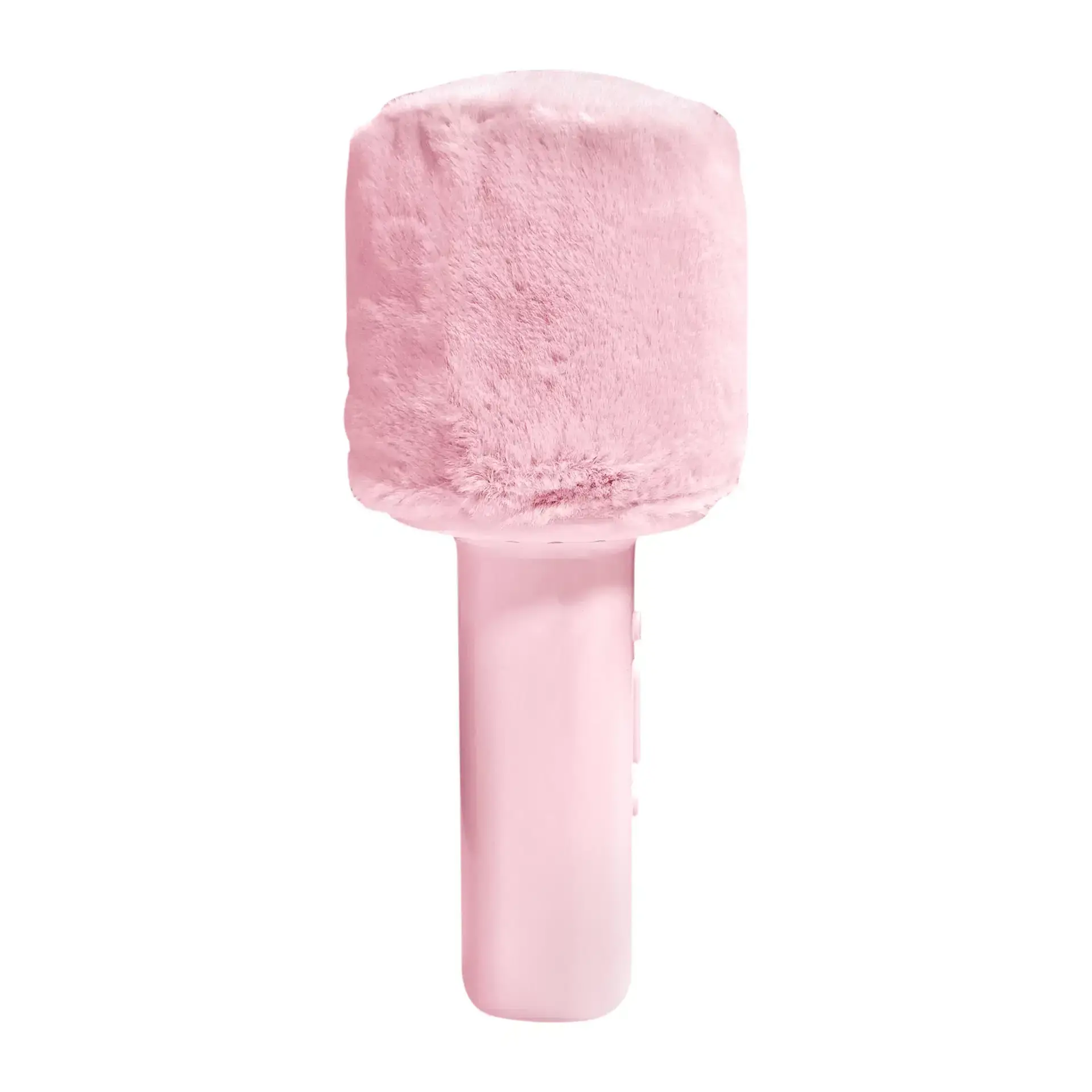 Microfon karaoke Bluetooth Denver KMS-30RO ROSE cu difuzor integrat și partea superioară pufoasă - image 2
