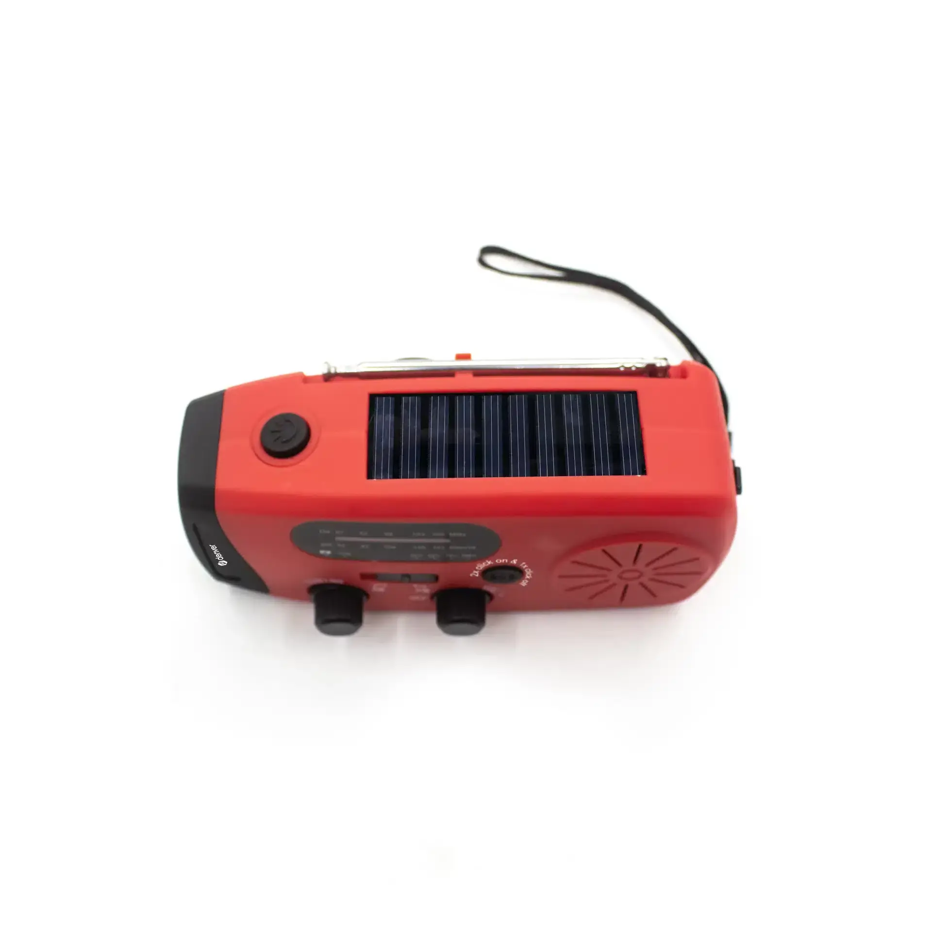 Radio de urgență cu încărcare solară Denver SCR-2007, manivelă manuală, lanternă integrată și alarmă SOS - image 5
