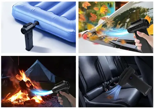 Aparat de mână reîncărcabil pentru suflat praf cu două accesorii de curățare Denver HJB-172 - 5