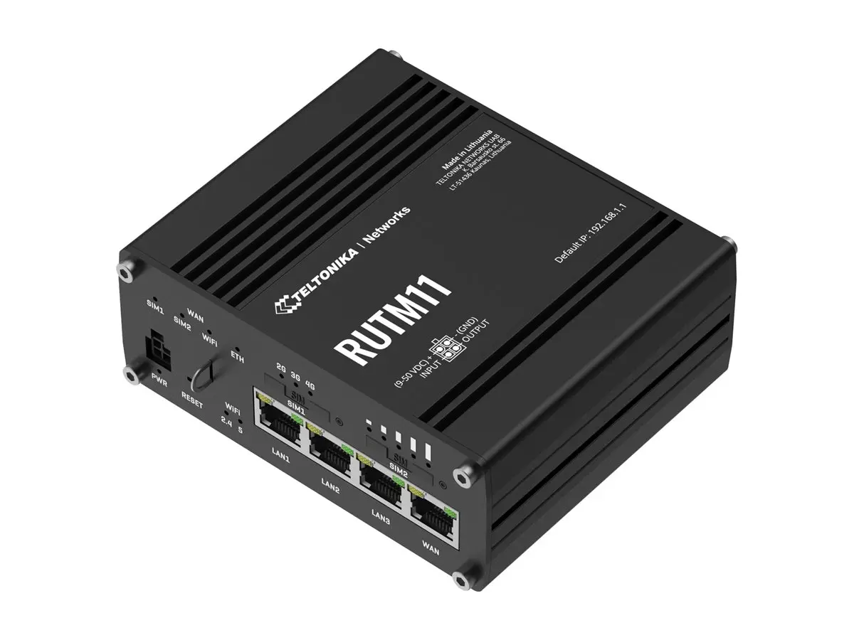 TELTONIKA NETWORKS RUTM11 DUAL SIM 4G/LTE/GNSS 4x RJ45-Ports WiFi router - image 5