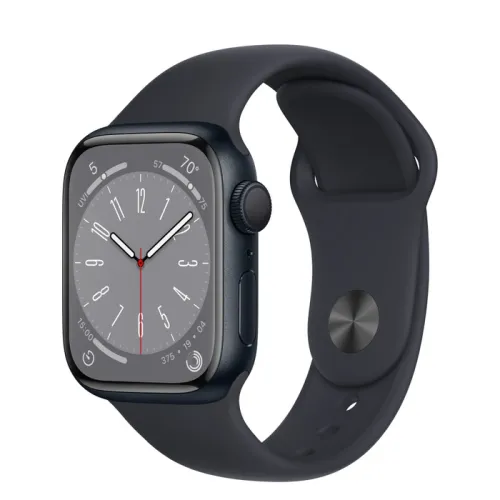 Часовник, Apple Watch Series 8 GPS 41mm Midnight Aluminium Case with Midnight Sport Band - Regular