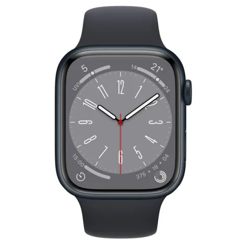 Часовник, Apple Watch Series 8 GPS + Cellular 45mm Midnight Aluminium Case with Midnight Sport Band - Regular - image 1