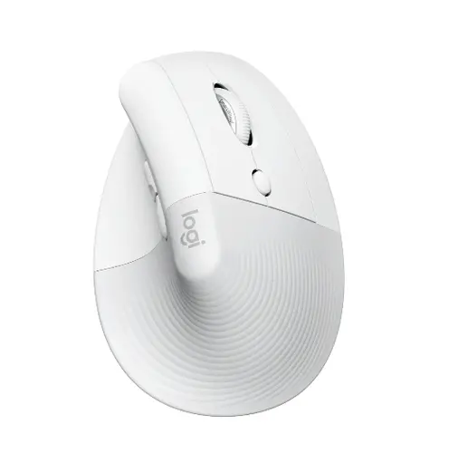 Mouse, Logitech Lift for Mac Vertical Ergonomic Mouse - OFF-WHITE/PALE GREY - EMEA - 1