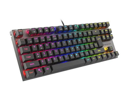 Tastatură, Genesis Mechanical Gaming Keyboard Thor 303 TKL RGB Backlight Red Switch US Layout Black - 2