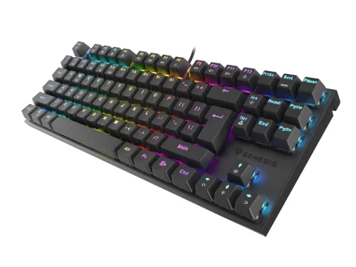 Клавиатура, Genesis Mechanical Gaming Keyboard Thor 303 TKL RGB Backlight Red Switch US Layout Black - image 3