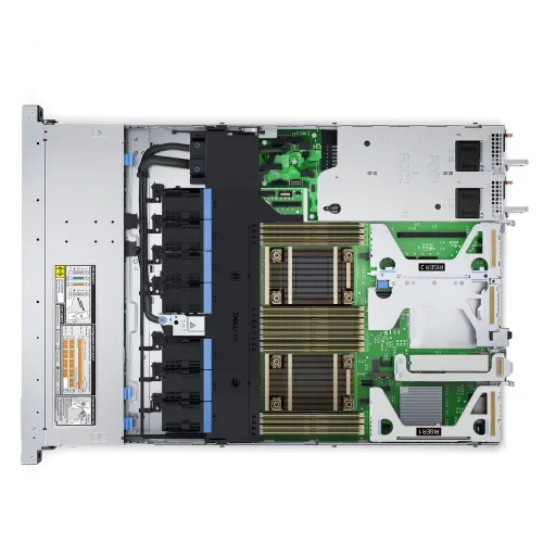 Сървър, Dell PowerEdge R650XS, Chassis 8 x 2.5, Intel Xeon Silver 4310 (12C/24T, 18MB, up to 3.30GHz), 16GB 3200MT/s RDIMM, 1x480GB SATA SSD 2.5", Rails, Bezel, No NIC, PERC H755, iDRAC9 Enterprise 15G, Dual Redundant 800W PSU, 3Y Basic Onsite - image 1