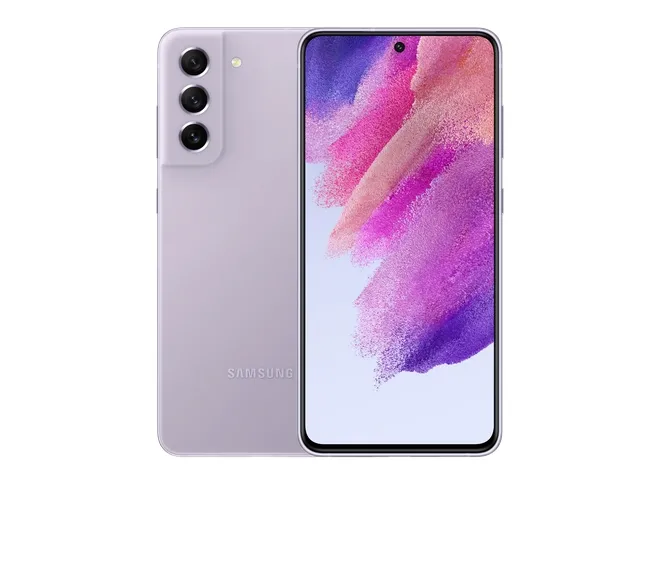 Мобилен телефон, Samsung SM-G990B GALAXY S21 FE 5G 128 GB, Octa-Core (1x 2.84 GHz, 3x2.42 GHz, 4x1.8 GHz), 6 GB RAM, 6.4'' 1080 x 2400 Dynamic AMOLED 2X, 120 Hz, HDR 10+ , 12 MP + 8 MP + 12 MP + 32 MP Selfie, 4500 mAh, Dual SIM, Android 12, Lavender