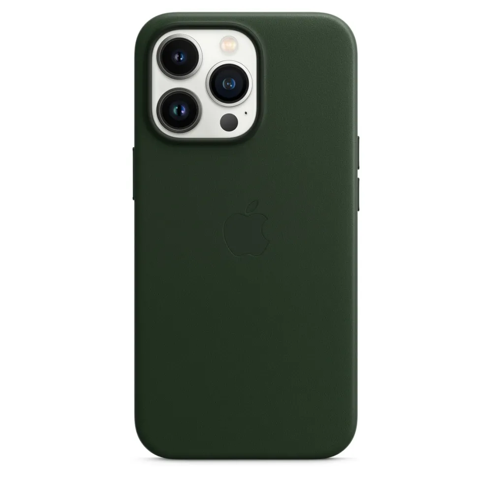 Калъф, Apple iPhone 13 Pro Leather Case with MagSafe - Sequoia Green - image 1