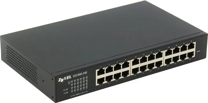 Switch, ZyXEL GS1900-24E v3, 24-port GbE L2 Smart Switch, επιτραπέζιο, χωρίς ανεμιστήρα