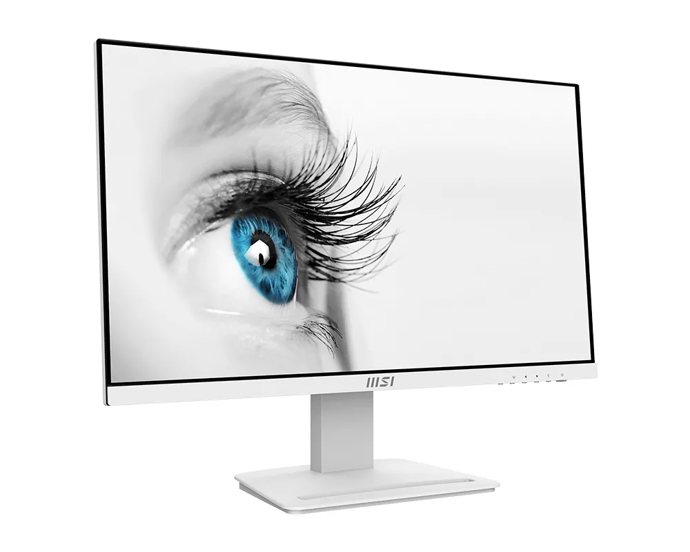 Монитор, MSI PRO MP243W, 23.8", 1920x1080 (FHD), 75Hz, 7ms, IPS, 250 nits, Flat, HDMI and DisplayPort, Anti-Flicker and Less Blue Light, Display Kit, Standard VESA, 24M, WHITE - image 2