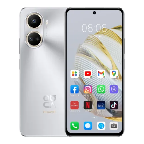 Мобилен телефон, Huawei Nova 10 SE Silver, BNE-LX1, 6.67", 2400x1080, Qualcomm Snapdragon 680 4G, 8GB, 128GB, Camera 108+8+2MP/ Front 16MP, 4500mAh, FPT, BT 5.0, USB Type-C 2.0, HMS, EMUI 12
