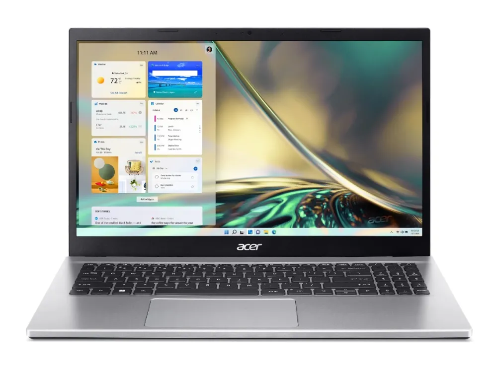 Лаптоп, Acer Aspire 3, A315-59-37WG, Intel Core i3-1215U (up to 4.4 GHz, 10MB), 15.6" FHD (1920x1080) IPS SlimBezel LED, HD Cam, 8GB DDR4, 512GB SSD PCIe, INTEL UMA, 2x2 802.11ac, BT 5.0, Linux, Silver