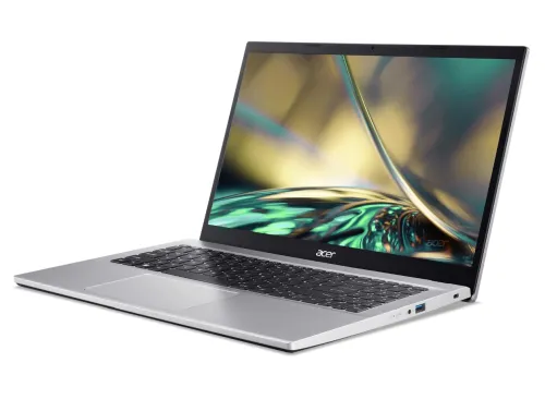 Лаптоп, Acer Aspire 3, A315-59-37WG, Intel Core i3-1215U (up to 4.4 GHz, 10MB), 15.6" FHD (1920x1080) IPS SlimBezel LED, HD Cam, 8GB DDR4, 512GB SSD PCIe, INTEL UMA, 2x2 802.11ac, BT 5.0, Linux, Silver - image 2