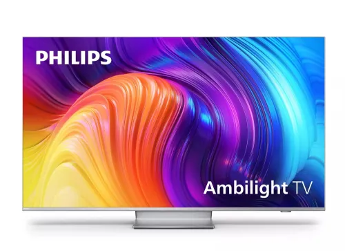 Телевизор, Philips 65PUS8807/12, 65" THE ONE, UHD 4K DLED 3840x2160, DVB-T2/C/S2, Ambilight 3, HDR10+, HLG, Android 11, Dolby Vision/ Atmos, Quad Core P5 Perfec with Al, 120Hz, 16GB, 90% DCI Color Gamut, VRR FreeSync, BT5.0, HDMI, 2xUSB, Cl+, 802.11ac, Lan, 20W RMS
