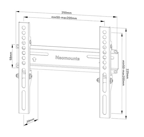 Стойка, Neomounts Screen Wall Mount (fixed, lockable, VESA 200x200) - image 6