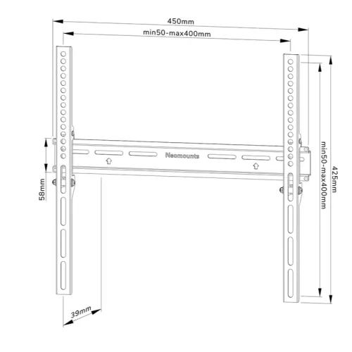 Стойка, Neomounts Screen Wall Mount (fixed, lockable, VESA 400x400) - image 8