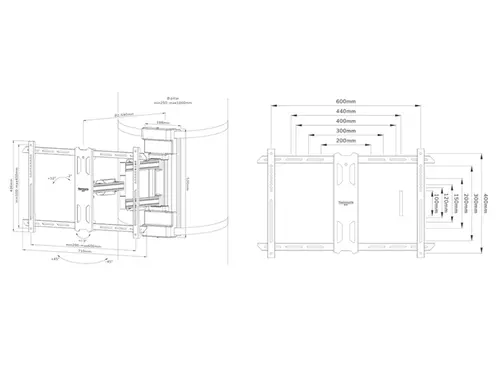 Стойка, Neomounts Select Screen Pillar Mount (full motion, VESA 600x400) - image 11