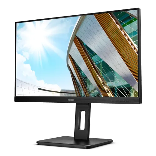 Монитор, AOC 24P2C, 23.8"  IPS WLED, 1920x1080@75Hz, 4ms GtG, 250cd m/2, 1000:1, 50M:1 DCR, Adaptive Sync, FlickerFree, Low Blue Light, 2Wx2, Tilt, Height Adjust, Pivot, Swivel, HDMI, DP, USB hub - image 1