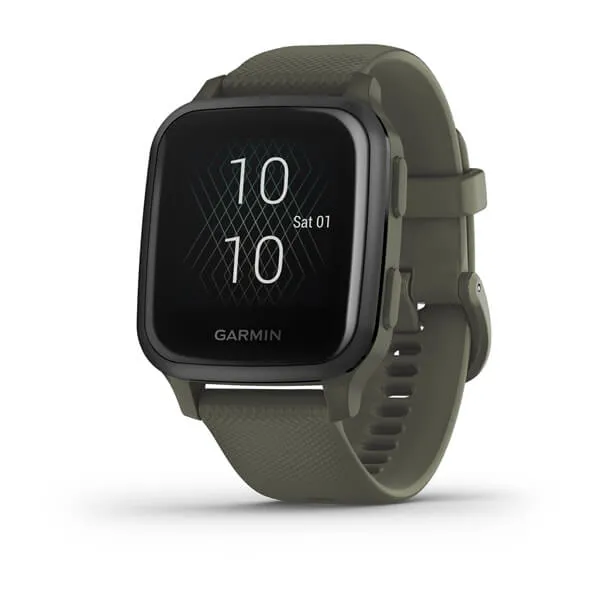 Garmin Venu® Sq Music - Venu Sq Music Slate Aluminum с Moss Case 010-02426-13