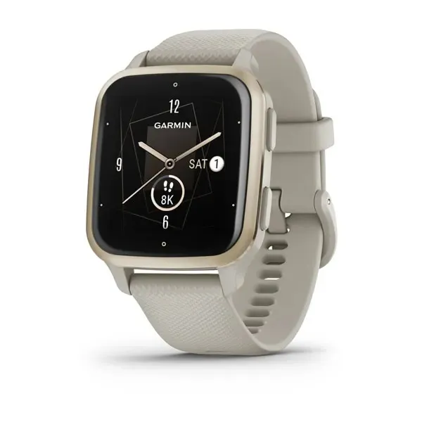Garmin Venu® Sq 2 - Music Edition - Cream Gold безел с French Grey корпус и силиконова каишка 010-02700-12