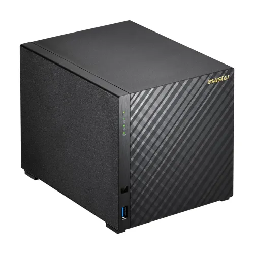 Мрежов сторидж, Asustor AS3204T, 4-bay NAS, Intel Celeron Quad-Core J3160 ( up to 2.24GHz, 2MB), 2GB DDR3L(non-upgradeable), 4 x 3.5" SATAII / SATAIII, GbE x 1, USB 3.0 - 1*Front/2*Rear, HDMI 1.4b, 16 Channel IP Cam(4 license included), WoL, System Sleep Mode, Tower - image 1