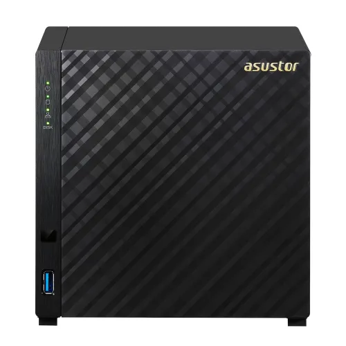 Мрежов сторидж, Asustor AS3204T, 4-bay NAS, Intel Celeron Quad-Core J3160 ( up to 2.24GHz, 2MB), 2GB DDR3L(non-upgradeable), 4 x 3.5" SATAII / SATAIII, GbE x 1, USB 3.0 - 1*Front/2*Rear, HDMI 1.4b, 16 Channel IP Cam(4 license included), WoL, System Sleep Mode, Tower