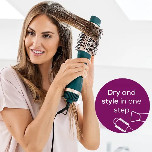 Електрическа четка за коса, Beurer HC 45 Ocean 2-in-1 volumising hair dryer brush,  ionic function, caremic coating, 1000W, 2 heat and blower settings incl. cold air function - image 1