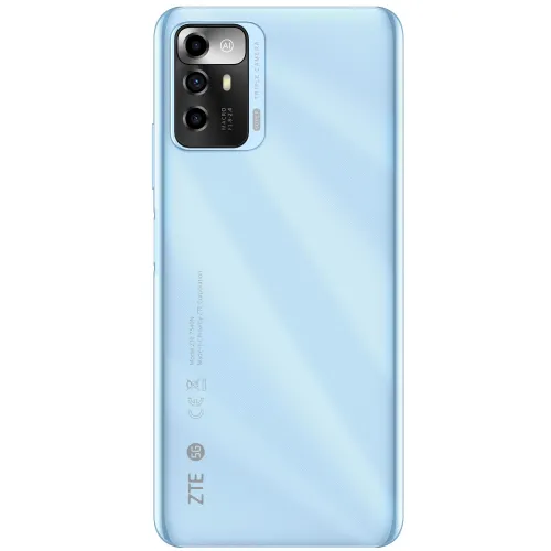 Мобилен телефон, ZTE A72 5G, Blue, 6.52", IPS 90Hz, HD+ 1600x720, 4GB+64GB, MediaTek Dimensity 700  Octa Core up to 2.2Ghz, Camera 13MP+2MP+2MP/5MP, WiFi 802.11 AC, BT 5.1, FPT, Fast charge 10W, 4000 mAh, USB-C Type-C, 3.5 mm earjack, Dual Sim/Mirco SD combo, Android 11 - image 4