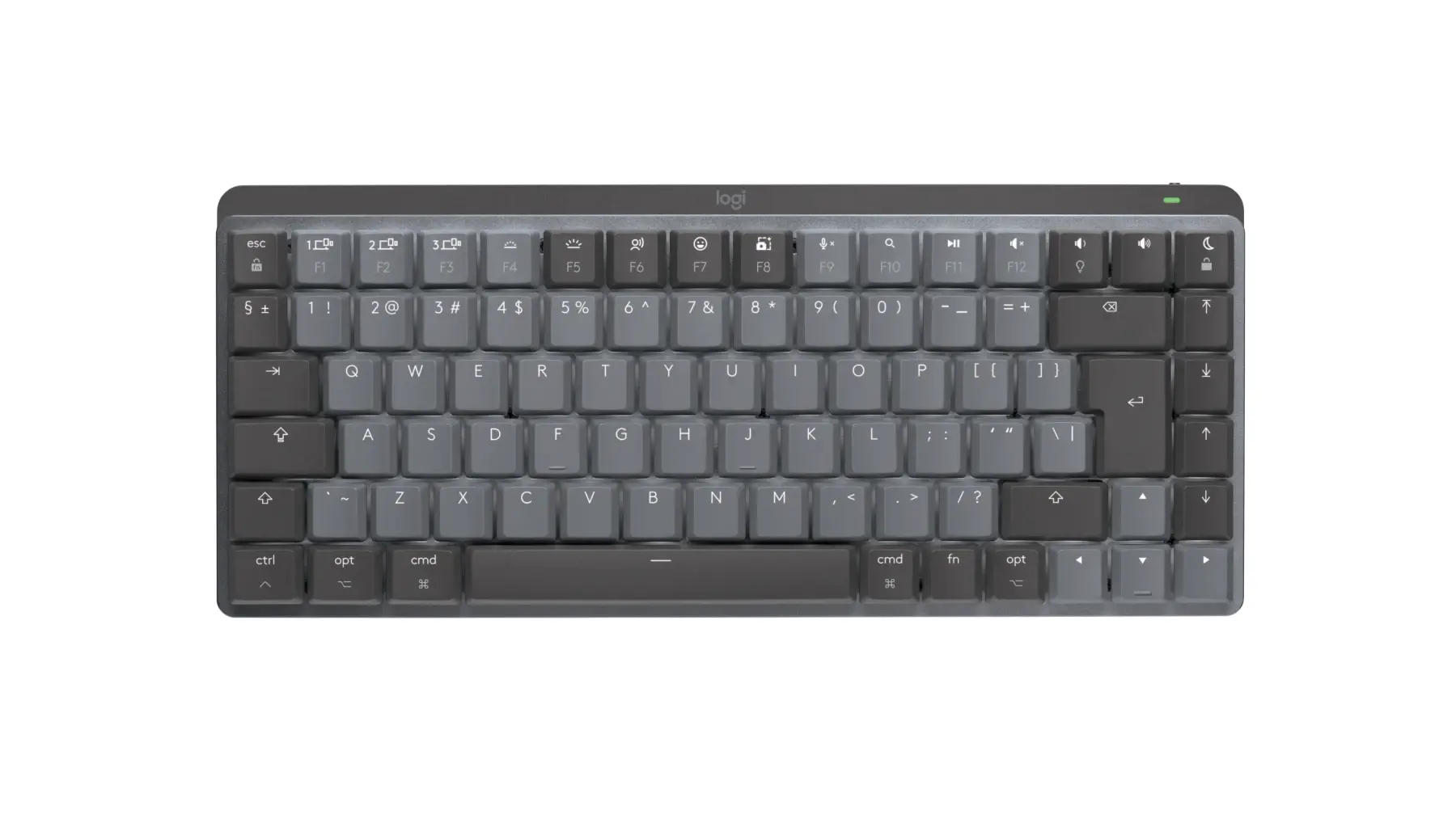 Tastatură, Logitech MX Mechanical Mini for Mac Tastatură minimalistă wireless iluminată - gri spațial - US INT'L - EMEA