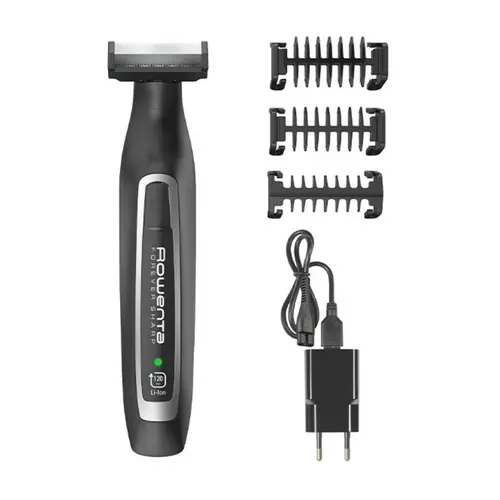 Τρίμερ, Rowenta TN6000F5, Hybrid Forever Sharp μαύρο, για γένια, αδιάβροχο 3-σε-1, αυτοακονιζόμενες λεπίδες, 100% ανοξείδωτο ατσάλι, αυτονομία 120min - 1