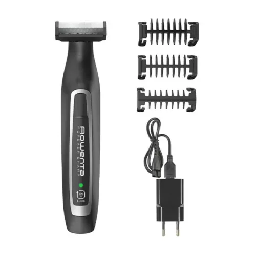 Тример, Rowenta TN6000F5,  Hybrid Forever Sharp black, beard, waterproof 3-in-1, self-sharpening blades, 100% stainless steel, 120min autonomy, charging time 1h30min, 3 combs, cleaning brush & oil