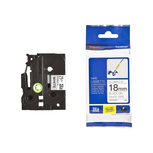 Αναλώσιμο, Brother TZe-FX241 Tape, μαύρο σε λευκό, εύκαμπτη, 18mm, 8m Αναλώσιμο, Brother TZe-FX241 Tape, μαύρο σε λευκό, εύκαμπτη, 18mm, 8m