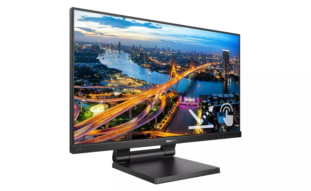 Monitor, Philips 222B1TC/00, 21.5" Touch (anti-glare), IPS, WLED, 1920x1080@75Hz, 4ms GTG, 250cd m/2, 1000:1, DCR 50M:1, Adaptive Sync, FlickerFree - image 1