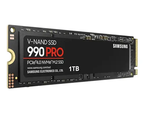 Hard disk, Samsung SSD 990 PRO 1TB PCIe 4.0 NVMe 2.0 M.2 V-NAND 3-bit MLC, Criptare 256-bit, Citire 7450 MB/s Scriere 6900 MB/s - 4