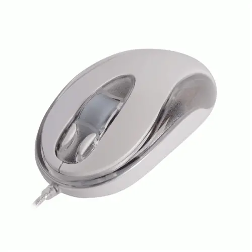 Mouse, A4 BW-9 OPT/U-SHAP/WHEEL/ARGINTIU - 1